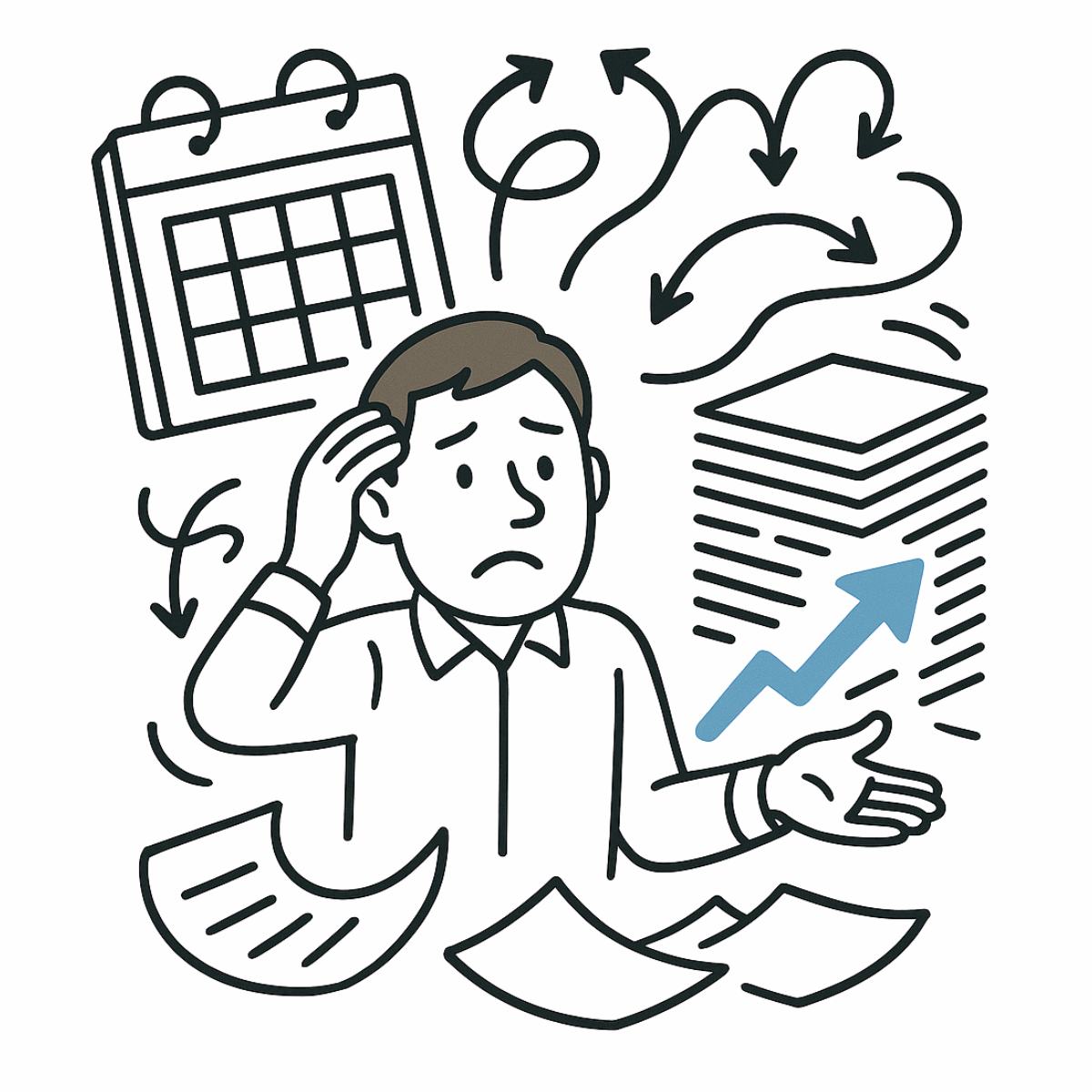 Information Overload Illustration